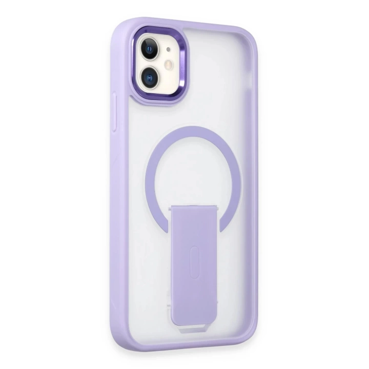 BFS  iPhone 11 Tork Magsafe Standlı Kapak - Lila