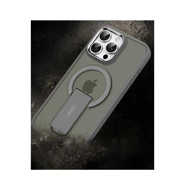 BFS  iPhone 11 Tork Magsafe Standlı Kapak - Siyah