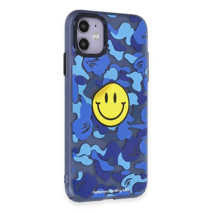 BFS  iPhone 12 Kılıf Apollo Magneticsafe Desenli Kapak - Apollo Mavi - 1