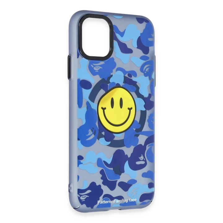 BFS  iPhone 12 Kılıf Apollo Magneticsafe Desenli Kapak - Apollo Mavi - 1
