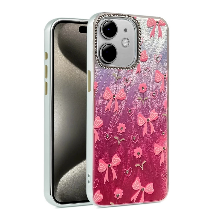 BFS iPhone 12 Kılıf Blade Aynalı Desenli Kapak - Desen 3