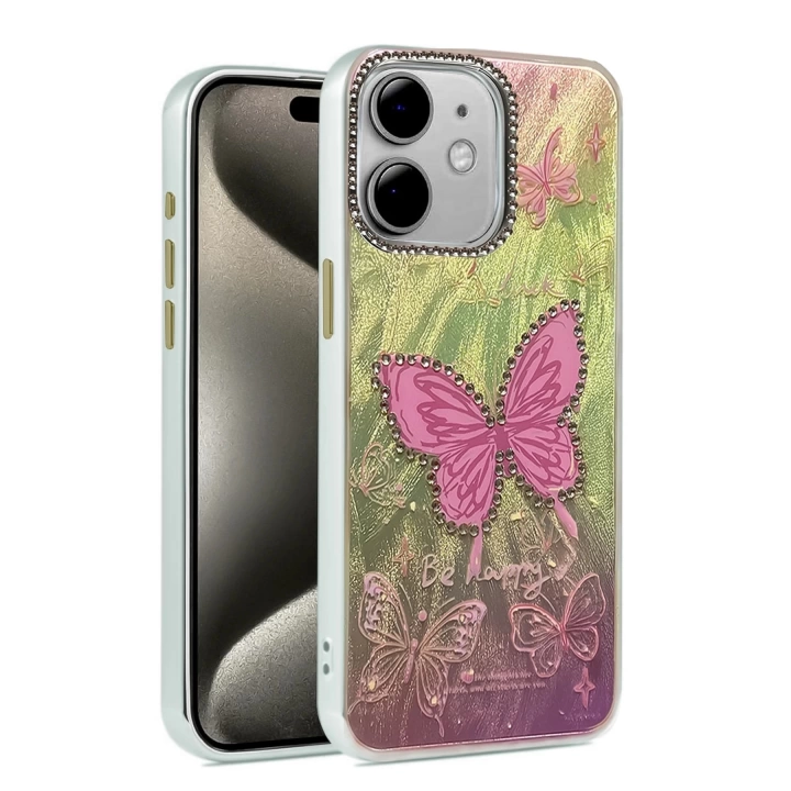BFS iPhone 12 Kılıf Blade Aynalı Desenli Kapak - Desen 5