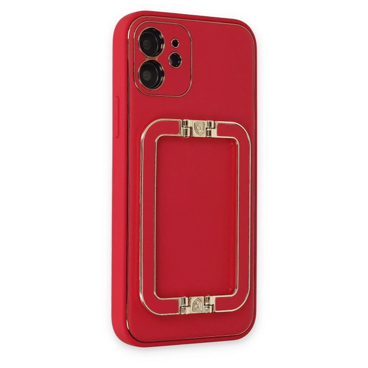 BFS  iPhone 12 Kılıf Coco Elit Kapak - Kırmızı