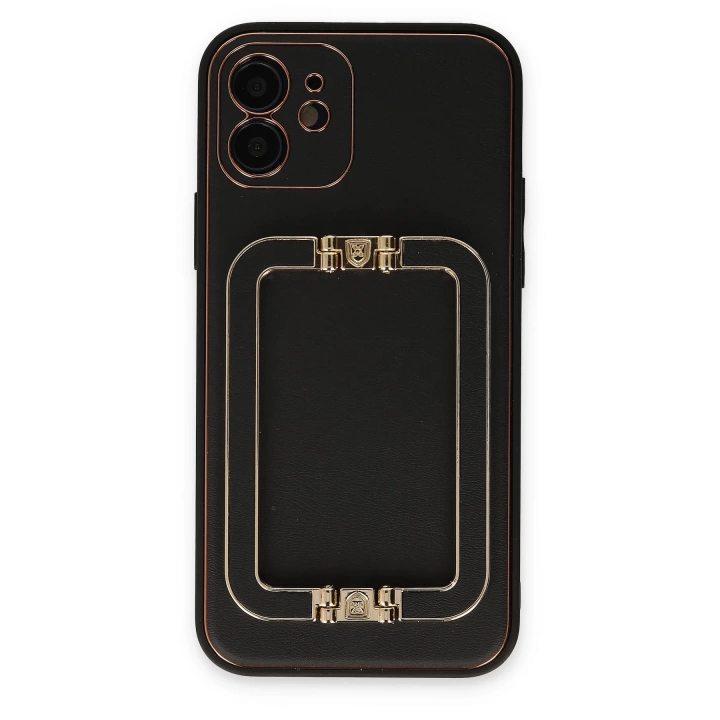 BFS  iPhone 12 Kılıf Coco Elit Kapak - Siyah