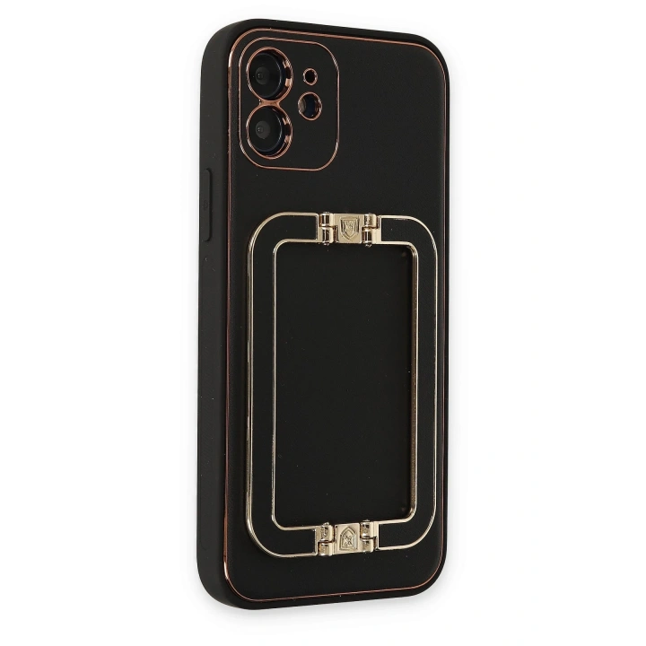 BFS  iPhone 12 Kılıf Coco Elit Kapak - Siyah