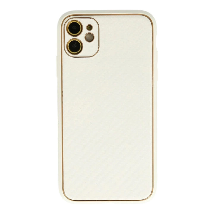 BFS  iPhone 12 Kılıf Coco Karbon Silikon - Beyaz