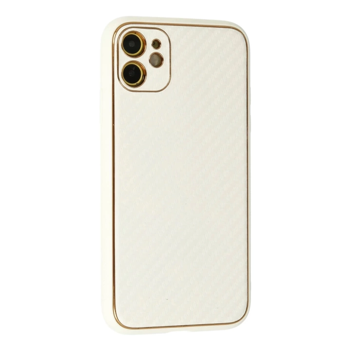 BFS  iPhone 12 Kılıf Coco Karbon Silikon - Beyaz