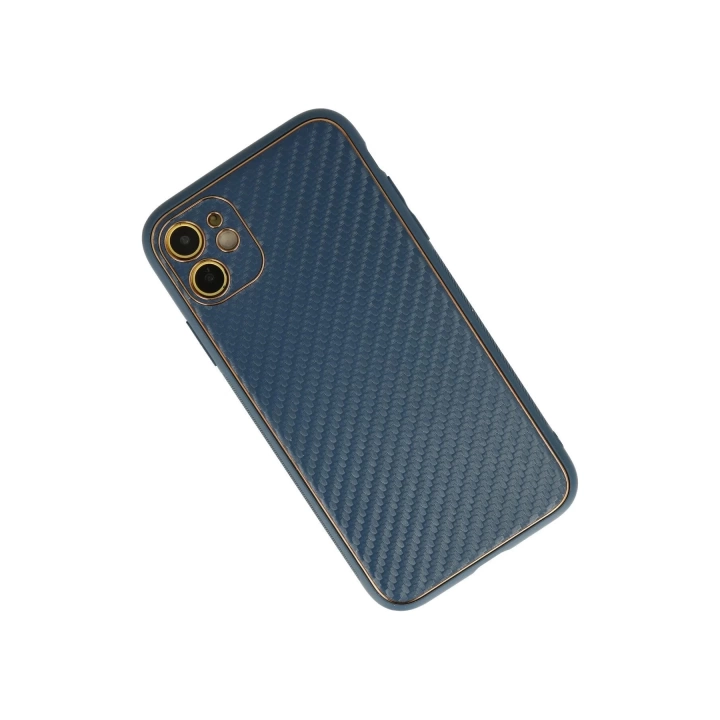 BFS  iPhone 12 Kılıf Coco Karbon Silikon - Mavi