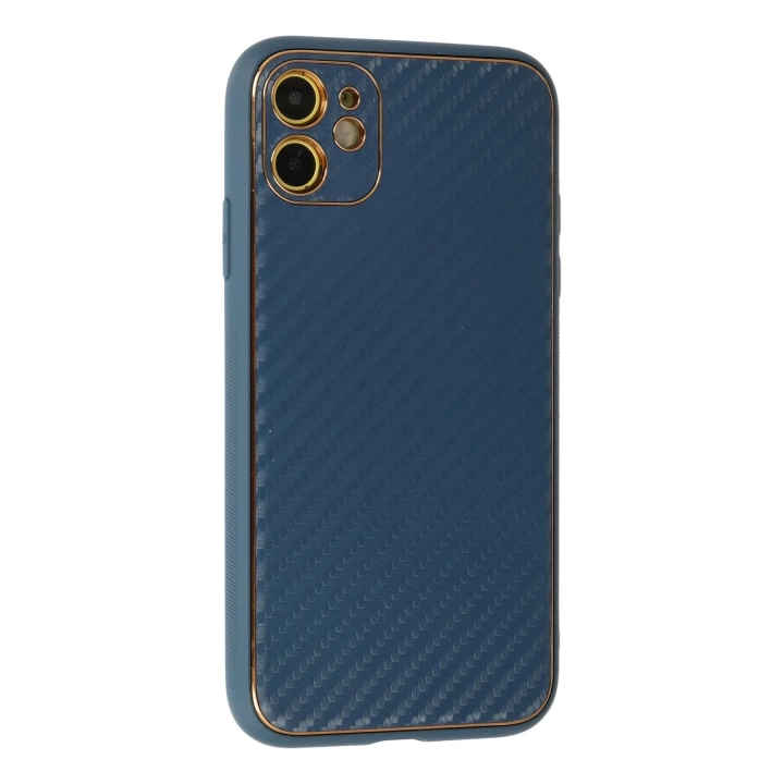 BFS  iPhone 12 Kılıf Coco Karbon Silikon - Mavi