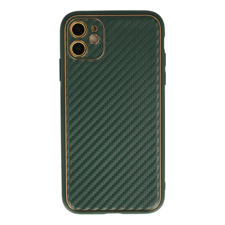 BFS  iPhone 12 Kılıf Coco Karbon Silikon - Yeşil
