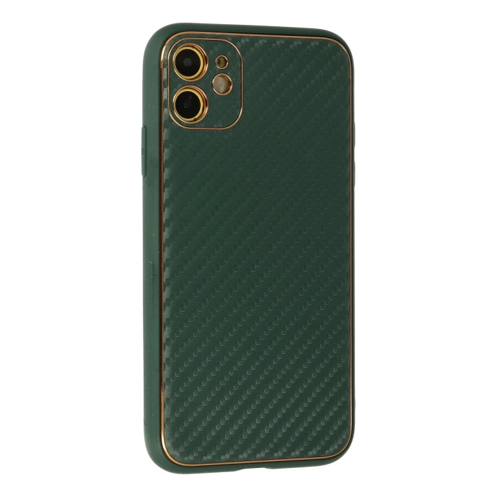 BFS  iPhone 12 Kılıf Coco Karbon Silikon - Yeşil