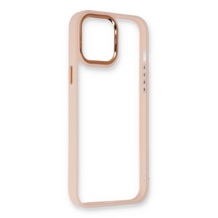 BFS  iPhone 12 Kılıf Dora Kapak - Pudra