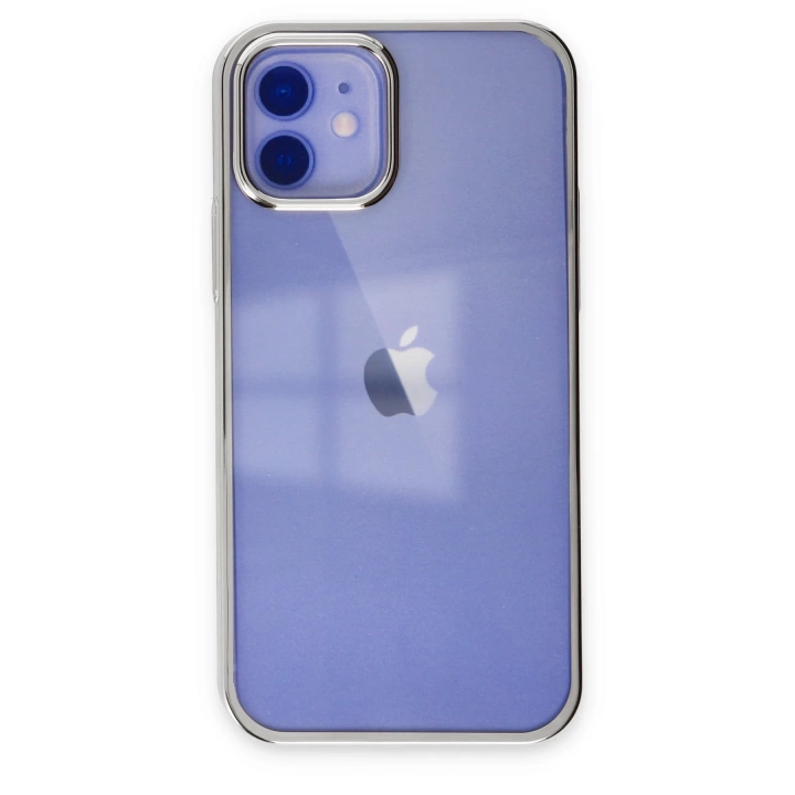 BFS  iPhone 12 Kılıf Element Silikon - Gümüş
