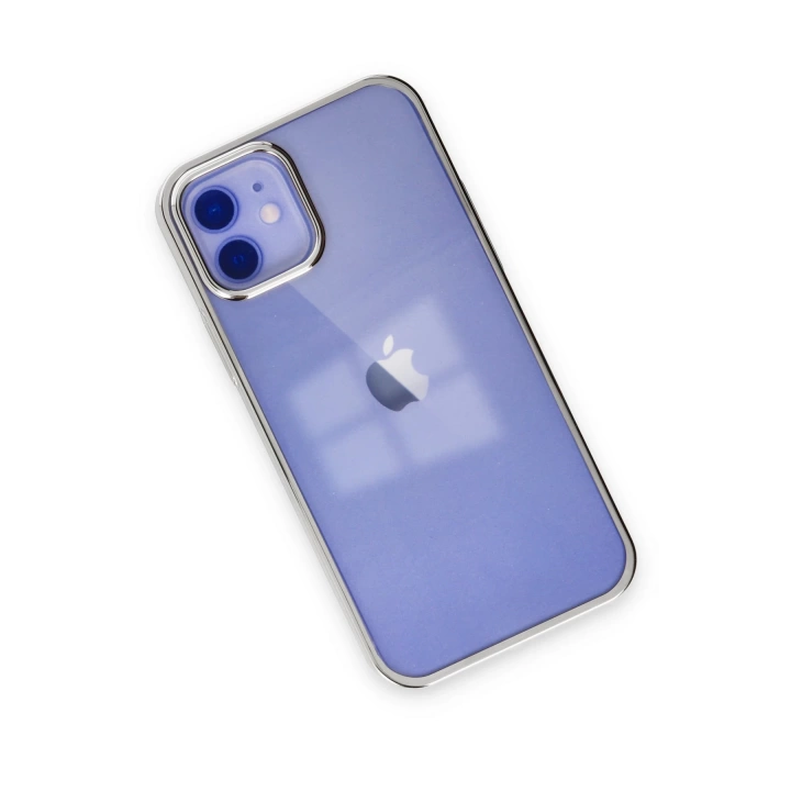 BFS  iPhone 12 Kılıf Element Silikon - Gümüş
