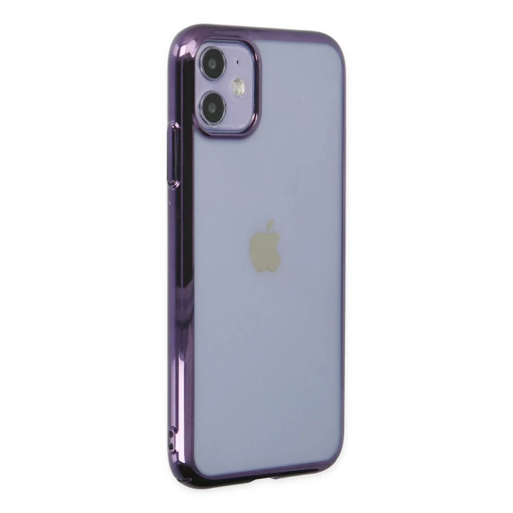 BFS  iPhone 12 Kılıf Element Silikon - Mor