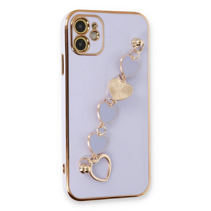 BFS  iPhone 12 Kılıf Esila Silikon - Lila