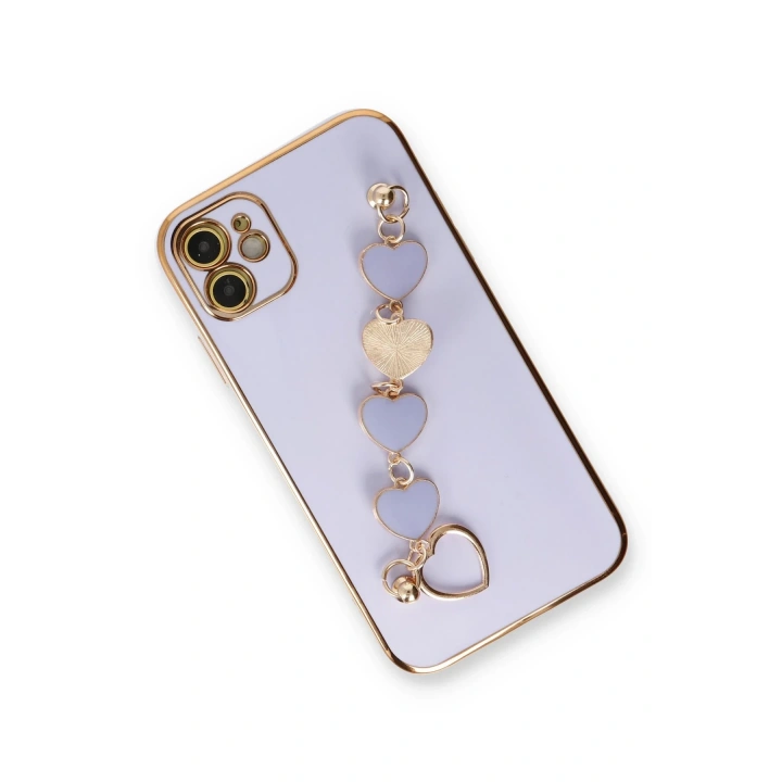 BFS  iPhone 12 Kılıf Esila Silikon - Lila