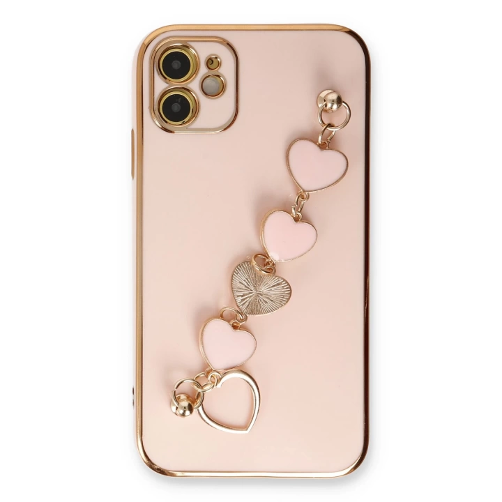 BFS  iPhone 12 Kılıf Esila Silikon - Pudra