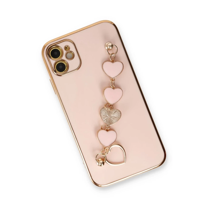 BFS  iPhone 12 Kılıf Esila Silikon - Pudra