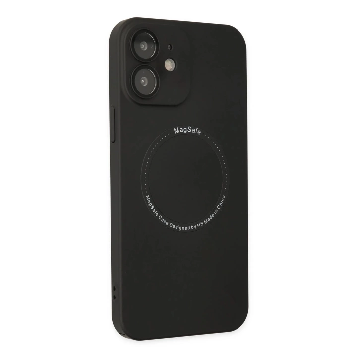 BFS  iPhone 12 Kılıf Jack Magneticsafe Lens Silikon - Siyah