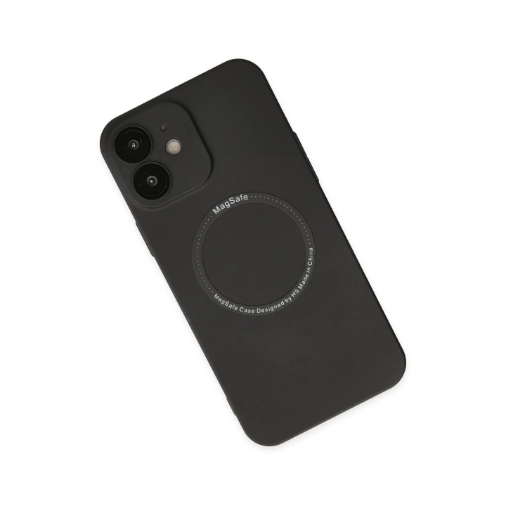 BFS  iPhone 12 Kılıf Jack Magneticsafe Lens Silikon - Siyah