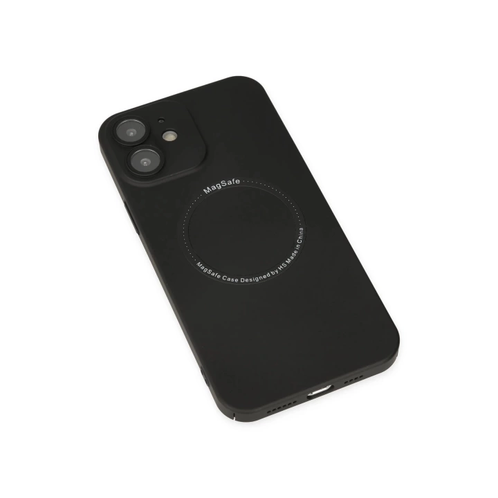 BFS  iPhone 12 Kılıf Jack Magneticsafe Lens Silikon - Siyah