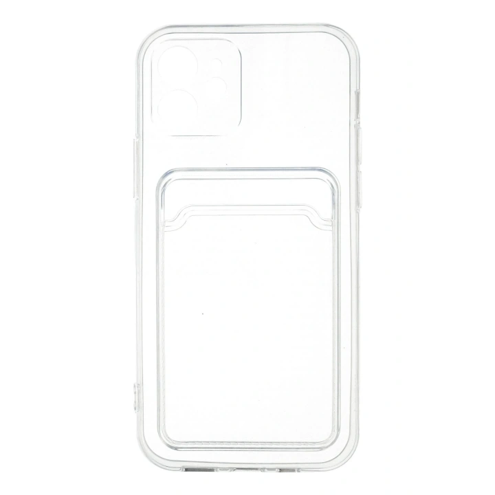 BFS  iPhone 12 Kılıf Kart Şeffaf Silikon - Şeffaf