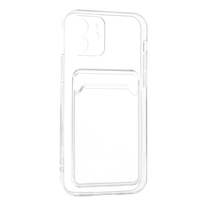 BFS  iPhone 12 Kılıf Kart Şeffaf Silikon - Şeffaf