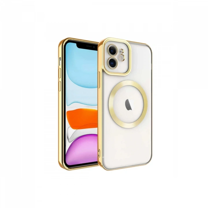 BFS  iPhone 12 Kılıf Kross Magneticsafe Kapak - Gold