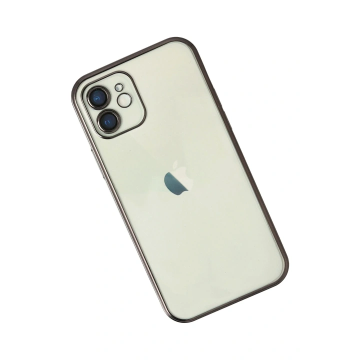 BFS  iPhone 12 Kılıf  Lensli Silikon - Siyah