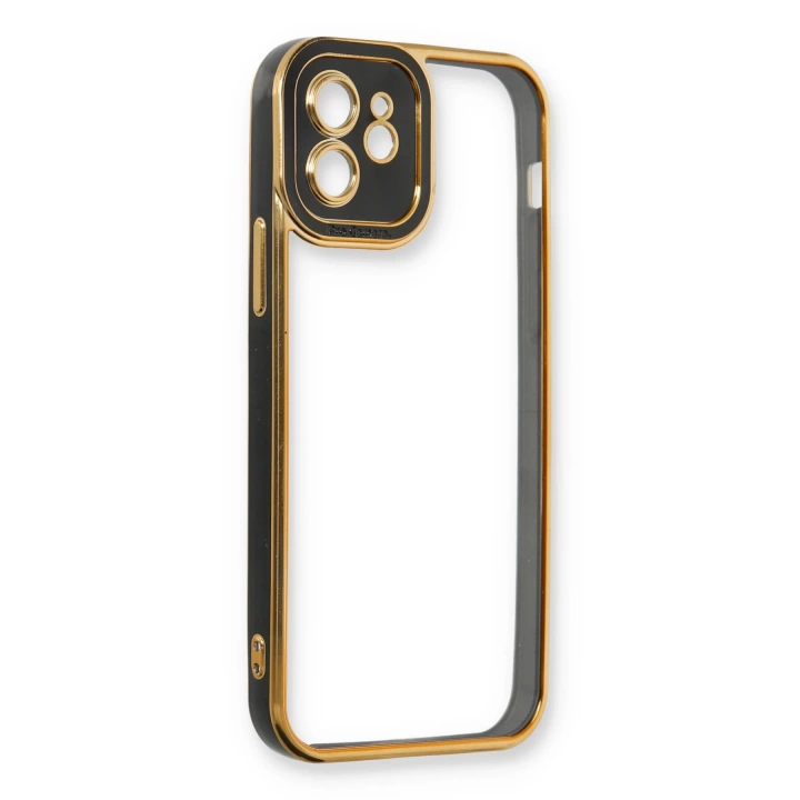 BFS  iPhone 12 Kılıf Liva Lens Silikon - Siyah