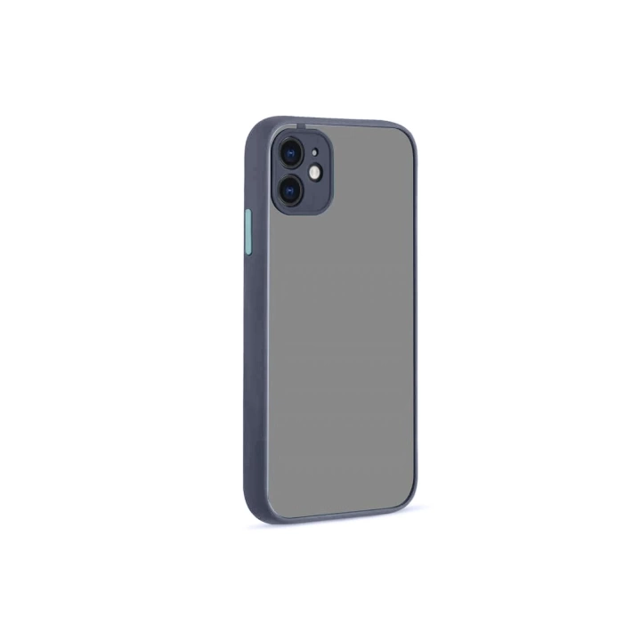 BFS  iPhone 12 Kılıf Montreal Silikon Kapak - Gri