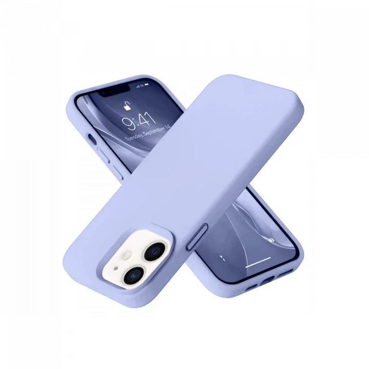 BFS  iPhone 12 Kılıf Nano içi Kadife Silikon - Lila