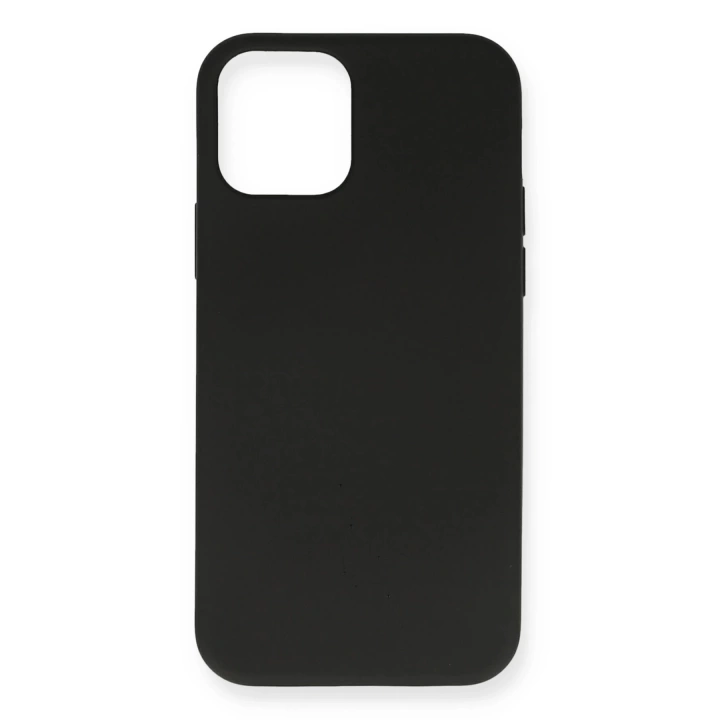 BFS  iPhone 12 Kılıf Nano içi Kadife Silikon- Siyah