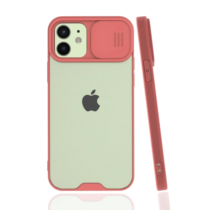 BFS  iPhone 12 Kılıf Platin Kamera Koruma Silikon - Pembe
