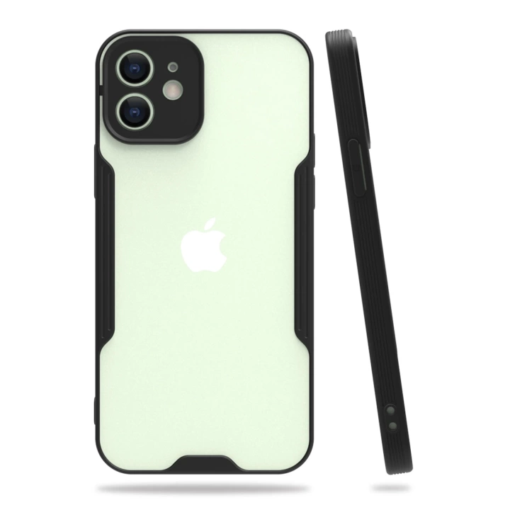 BFS  iPhone 12 Kılıf Platin Silikon - Siyah