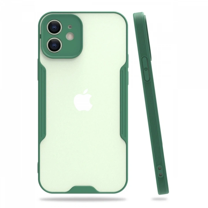 BFS  iPhone 12 Kılıf Platin Silikon - Yeşil