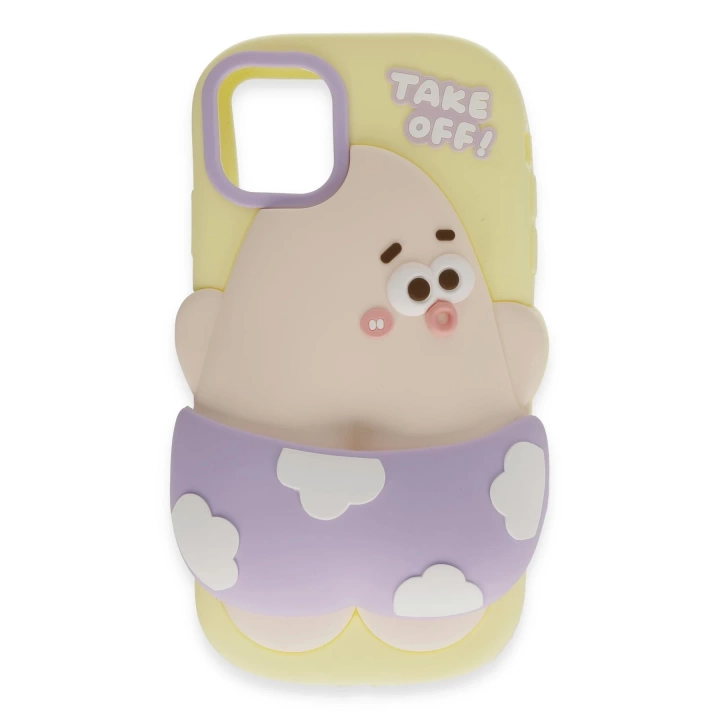 BFS  iPhone 12 Kılıf Poky Karakter Silikon Kapak - Desen 5