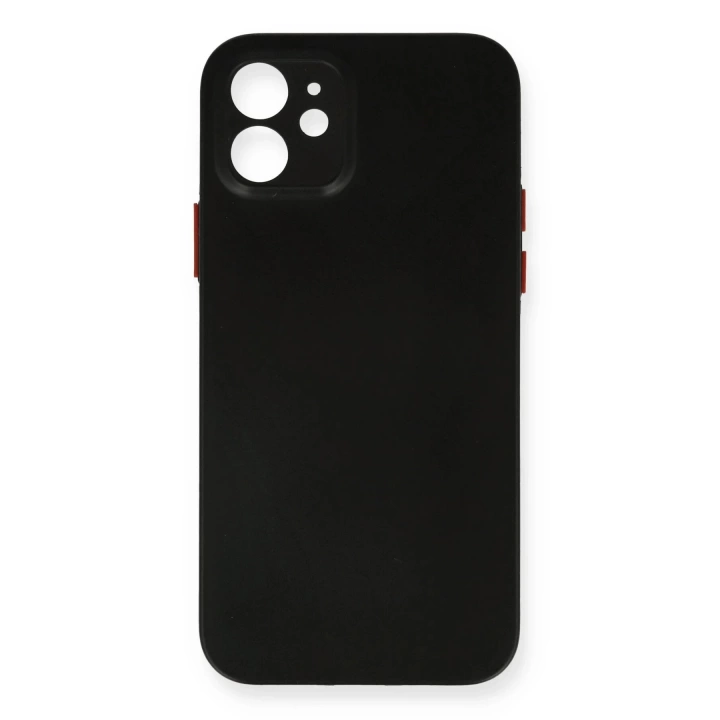 BFS  iPhone 12 Kılıf PP Ultra İnce Kapak - Siyah