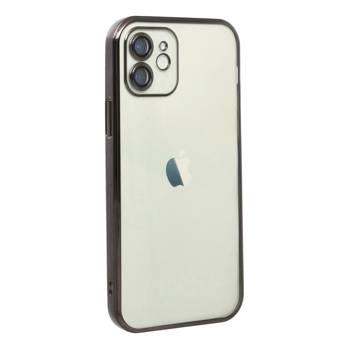 BFS  iPhone 12 Kılıf Razer Lensli Silikon - Siyah