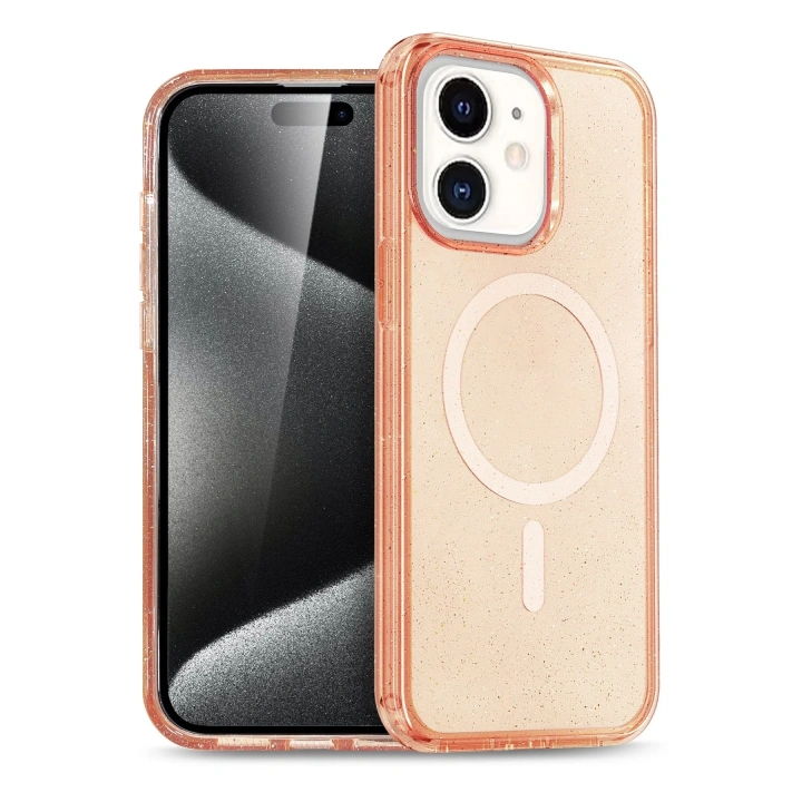 BFS  iPhone 12 Kılıf Star Magsafe Kapak - Turuncu