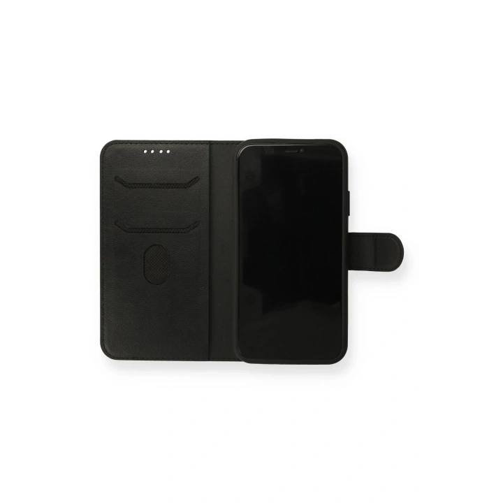 BFS  iPhone 12 Kılıf Trend S Plus Kapaklı Kılıf - Siyah