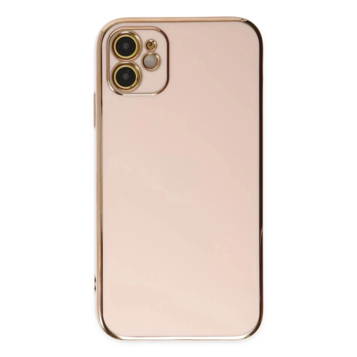 BFS  iPhone 12 Kılıf Volet Silikon - Pembe
