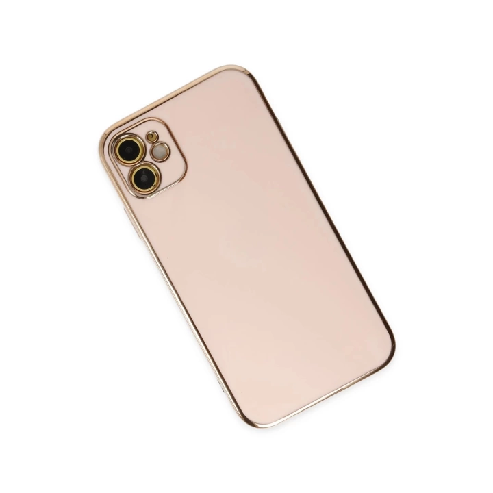 BFS  iPhone 12 Kılıf Volet Silikon - Pembe