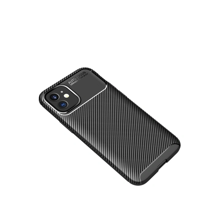 BFS  iPhone 12 Mini Kılıf Auto Focus Karbon Kapak - Siyah