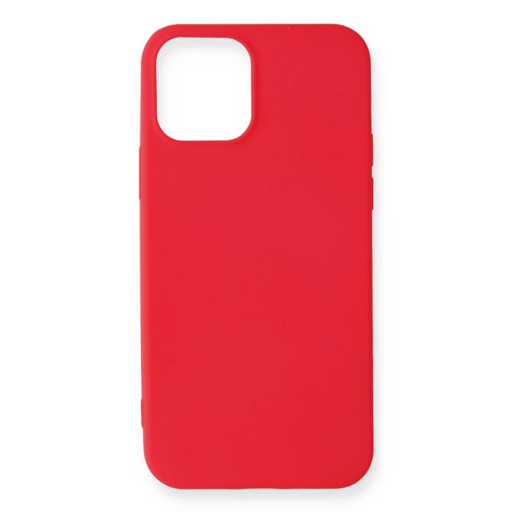 BFS  iPhone 12 Mini Kılıf First Silikon - Kırmızı