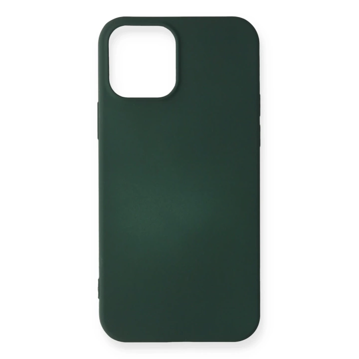 BFS  iPhone 12 Mini Kılıf First Silikon - Koyu Yeşil