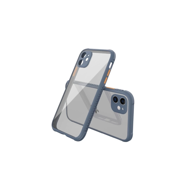 BFS  iPhone 12 Mini Kılıf Miami Şeffaf Silikon - Gri