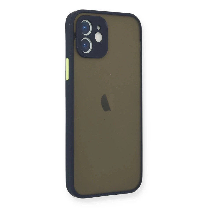 BFS  iPhone 12 Mini Kılıf Montreal Silikon Kapak - Lacivert