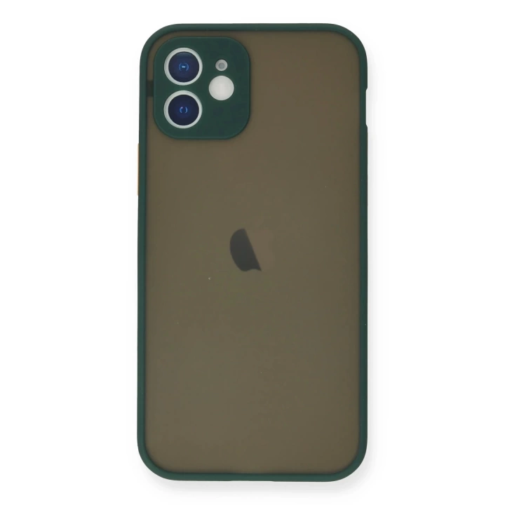 BFS  iPhone 12 Mini Kılıf Montreal Silikon Kapak - Yeşil